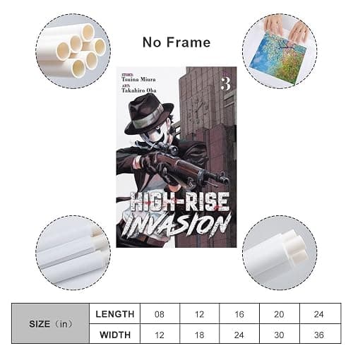 Anime Poster High-Rise Invasion Art Poster Art Poster Canvas Painting Decor Wall Print Photo Gifts Home Modern Decorative Posters Framed/Unframed 08x12inch(20x30cm) thumbnail 2