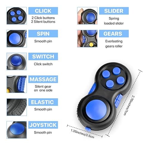 Fidget Toys Adults Set, Easter Basket Stuffers Gift for Kids Teen Cool Gadget Sensory Pack with Figette Spinner Cube ADHD Anxiety Relief Stress Magnetic Ring Office Desk Manget Toy for Boys thumbnail 4