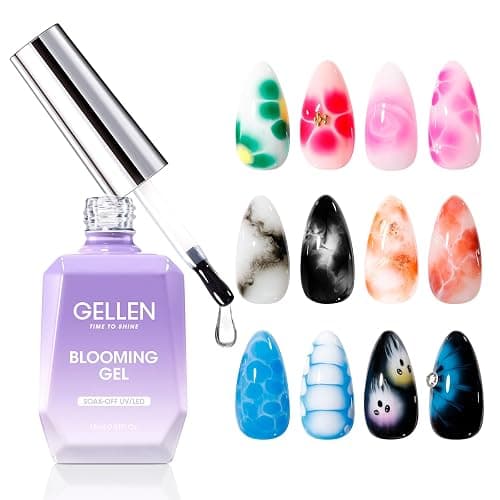 GELLEN Clear Blooming Gel Nail Polish, UV Lamp Needed, 18ml Large Size | Blooming Gel for Marble Watercolor Gradient Nail Art Home Salon, Long Wear, Fade-Resistant - Image 1