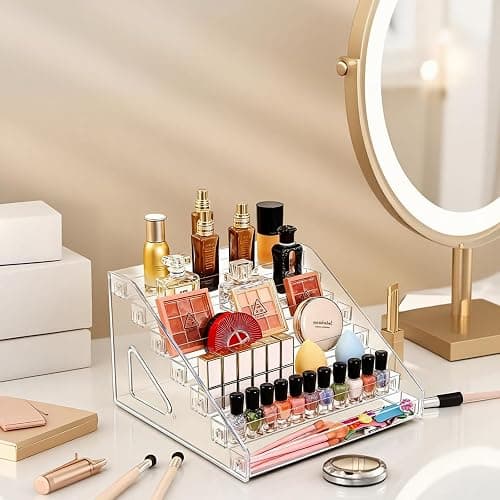 ShunChengFa Nail Polish Storage Box Makeup Organizer Cosmetics Storage Transparent Easy to Assemble 7 Layers thumbnail 2
