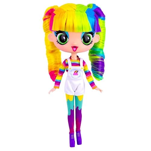 Decora Fashion Girlz Series 2– Decora Dream – 11” Fabric-Costumed Posable Vinyl Doll with Extra-Long Rainbow Hair, 50+ Surprises, Puffy & Flat Removable Stickers, and Accessories thumbnail 2