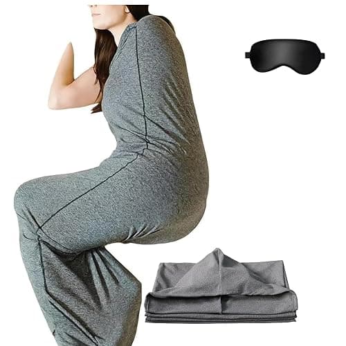 Adult Sleep Sack Compression Pod - Lightweight Relief Wearable Blanket | Ultra-Lightweight |Breathable Stretch Fabric Sleep Pod | Breathable Hooded Sleep Sack - Image 1
