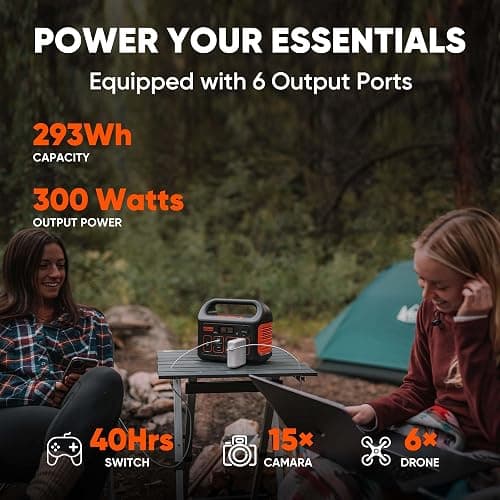 Jackery Portable Power Station Explorer 300 with Carrying Bag, 293Wh Backup Lithium Battery, Solar Generator for Outdoors Camping Travel Hunting Blackout (Solar Panel Optional) thumbnail 3