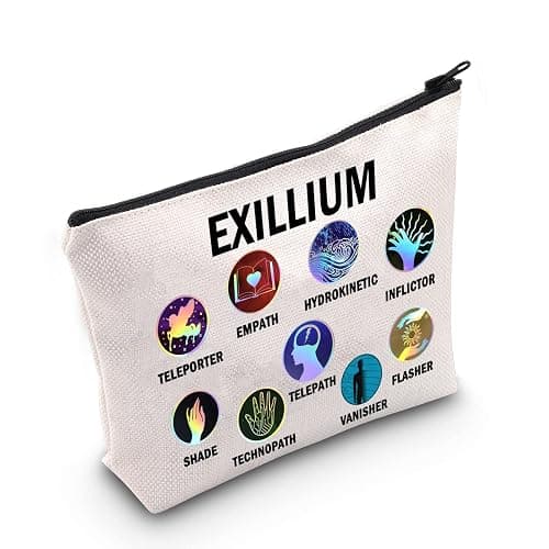 MEIKIUP Keeper of The Lost Inspired Gift Book Lover Makeup Bag KOTLC Gift Organizer Pouch Bookish Gift (EXILLIUM Bag) - Image 1