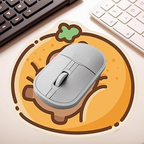 Capybara Mouse Pad, Capybara Lying on Orange Sofa Novelty Desk Mat, Non-Slip Gaming & Office Mousepad, Cute Kawaii Animal-Themed Ergonomic Mouse Pad for PC, Laptop, Computer thumbnail 5