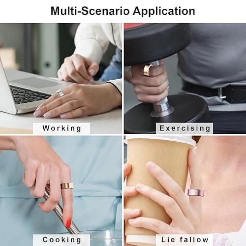 Hexasider 5 Pack Ring Cover Compatible with Oura Ring Gen 4/Oura Ring Gen 3 Horizon/Heritage, Abrasion-Resistant TPU Case for Oura Ring Protector Accessories for Oura Size 9 thumbnail 7