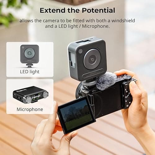SmallRig Cold Shoe Adapter with Wind Muff Windshield for Sony ZV-1F / ZV-E10 / ZV-1 / ZV-E1 / ZV-1 II, Wind Furry for Light Microphone Attachment - 3526 thumbnail 4