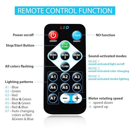 NEQUARE Disco Ball DJ Party Lights Sound Activated with Remote Control Strobe Lamp 7 Modes Stage Light for Home Room Dance Parties Karaoke Halloween Christmas Birthday Decorations[3-Pack] thumbnail 2