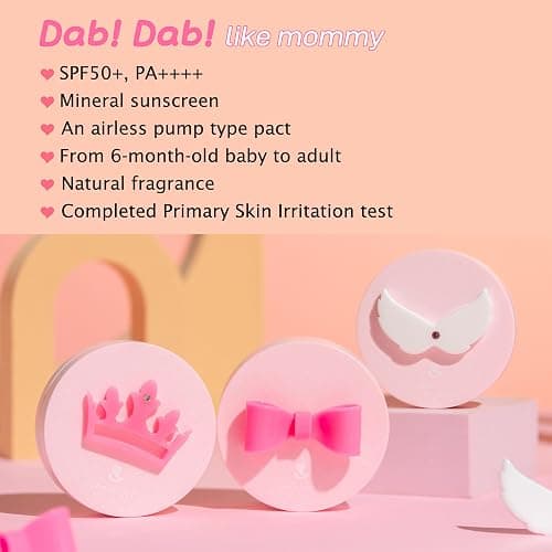 peach and Kids Sunscreen, Mineral Sunscreen SPF50+ PA++++, Tested for Sensitive Skin, Baby & Toddler Gentle Formula, Non-Greasy, Kids Travel Essentials (Pink Tiara) thumbnail 2