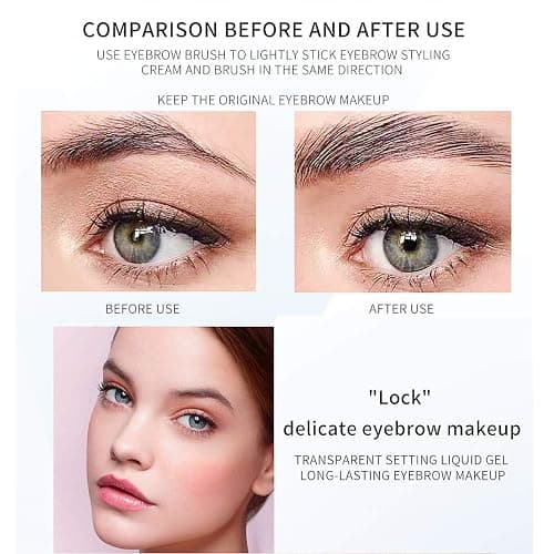 DAGEDA Clear Eyebrow Setting Gel, 2 Pack Brow Fix Gel, Waterproof And Sweat-Proof Eyebrow Repair Liquid Brows Styling Beauty Salon Home Use Makeup, 1.81oz thumbnail 4