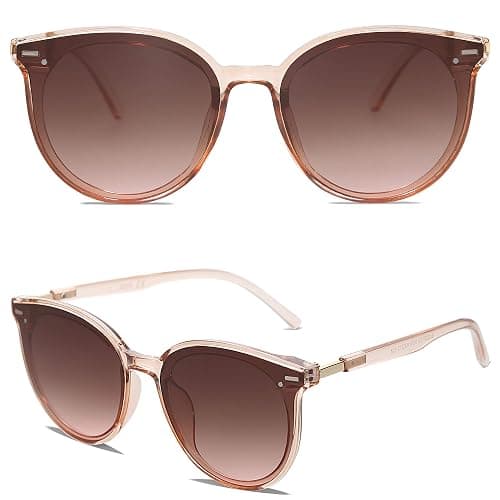 SOJOS Sunglasses Womens Trendy 2024 Classic Round Retro Vintage Shades Large Frame Sunnies SJ2067 - Brown thumbnail 3