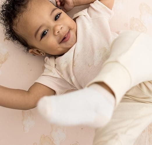 Burt Bees - 6Pk Baby Girl Organic Cotton Bodysuit & Pant Set, Ranunculus thumbnail 4