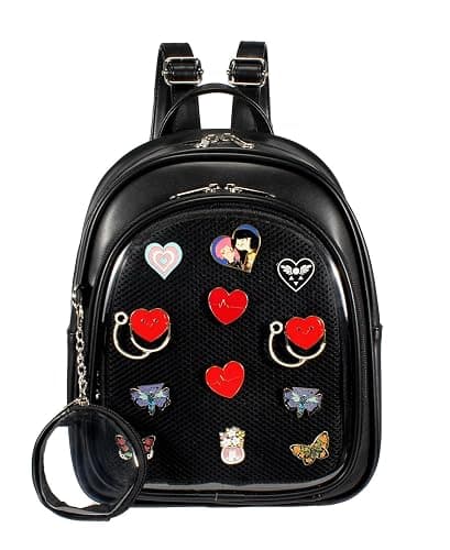 CHERRY SAUCE Kawaii Backpack PU Leather Ita Bag Aesthetic Cute Purse Pin Display - Image 1