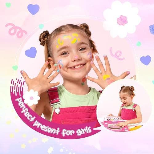Kids Makeup Sets for Girls Nail & Body Art Pens Kits, 27Pcs Washable Temporary Tattoo Pen Sets, Cosmetic Party,Girls Makeup Kits for Ages 3-12 Years,Ideal Winter Gift & Creative Toys thumbnail 4