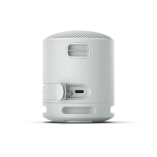 Sony SRS-XB100 Wireless Bluetooth Portable Lightweight Super-Compact Travel Speaker, Durable IP67 Waterproof & Dustproof Shower Speaker, 16 Hr Battery, Versatile Strap, Hands-free Calling, Light Gray thumbnail 7