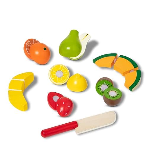 Melissa & Doug Cutting Fruit Set - Wooden Play Food Kitchen Accessory, Multi - Pretend Play Accessories, Wooden Cutting Fruit Toys For Toddlers And Kids Ages 3+ - One Size thumbnail 4
