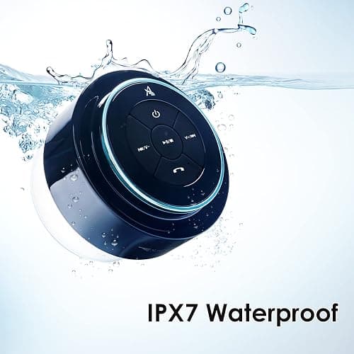 XLeader, Upgraded, Pro Shower Speaker, Certified IPX7 Waterproof Bluetooth Speaker with Suction Cup, Hook Clip, Built-in Mic, Crystal Sound&Rich Bass, up to 12H Playtime, Ideal Gifts - SoundAngel Mate thumbnail 7