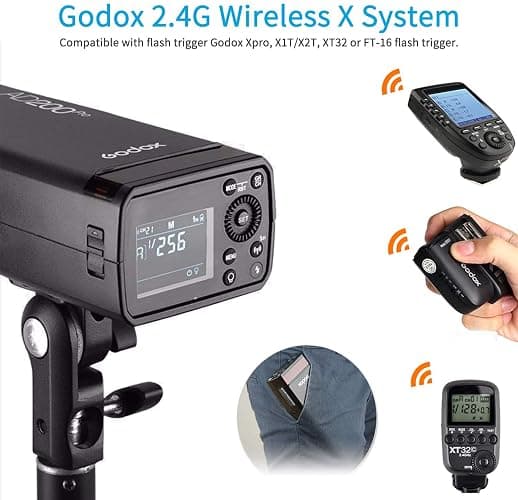 Godox AD200 Pro AD200Pro Flash Strobe, TTL Pocket Flash Monolight, 200W 2.4G Speedlite HSS 1/8000s 2900mAh Li-ion Battery, 500 Full Power Flashes, Bare Bulb/Speedlite Fresnel Flash Head thumbnail 8
