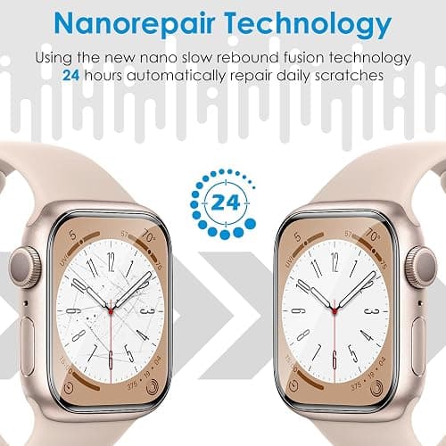 UniqueMe 6 Pack for Apple Watch Screen Protector 40mm, Apple Watch SE 3/SE 2/SE Series 6/5/4 Screen Protector [Upgrade Flexible Film] Anti-Scratch [Non-Bubbles] Soft HD TPU Clear Film for iWatch 40mm thumbnail 6