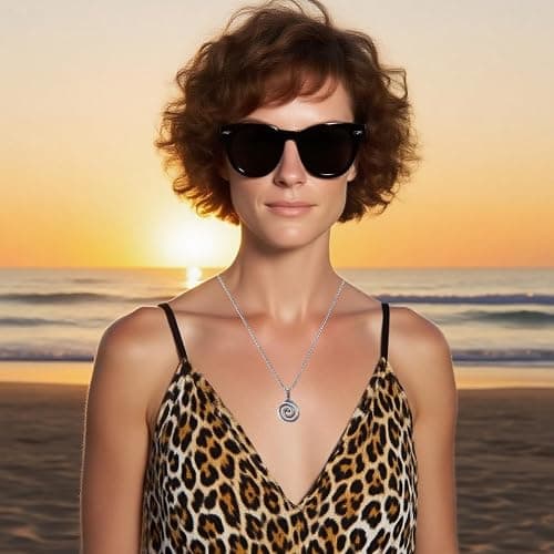 Y2K Necklace Grunge Jewelry Set for Women Men Silver Punk Alt Emo Goth | Y2K Jewelry Silver Cool Punk Emo Necklace Alt Alternative Gothic Accessory Star Sun Pentagram Spiral Necklace Stainless Steel thumbnail 7