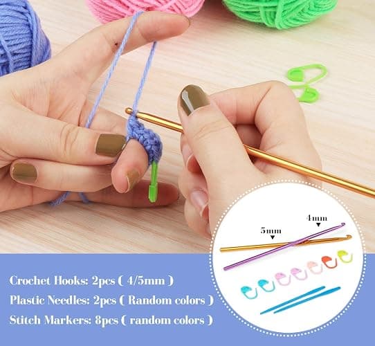 ilauke Häkelgarn 20 Farben * 30g Handstrickgarne Acryl Wolle Zum Stricken, Häkelnwoll und Kunsthandwerk, Wolle zum Häkeln für DIY-Häkelprojekt thumbnail 3