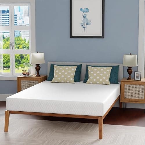 FDW | 8 Inch Queen Mattress | Medium Firm | Gel Memory Foam Mattress | White | Bed in a Box, CertiPUR-US Certified | Pressure Relief, Cooling Ventilated Foam | Washable Removable Cover thumbnail 6