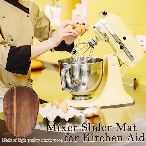 Acacia Wood Mixer Slider Mat for Kitchen Aid 5-8 Qt Tilt-Head Stand Mixer Kitchen Appliance Slider Tray Countertop Storage Attachments thumbnail 6