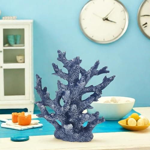 Etlemonde Beach Coastal Decor Coral Reef Home Decor Coral Statue Sculpture Home,Desk,Bathroom,Desktop Shelf Statue,Marine Themed Gifts thumbnail 2