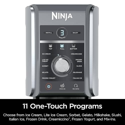 Ninja NC501 CREAMi Deluxe 11-in-1 Ice Cream & Frozen Treat Maker with 2 XL Family Size Pint Containers, Silver (Renewed) thumbnail 12