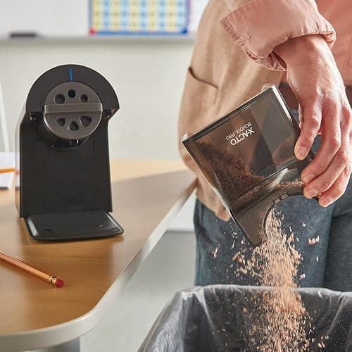 X-ACTO Pencil Sharpener, SchoolPro Electric Pencil Sharpener, Heavy Duty Electric Pencil Sharpener for School, Classroom and Teacher Supplies, Perfect Addition to Homeschooling Supplies, Black thumbnail 9