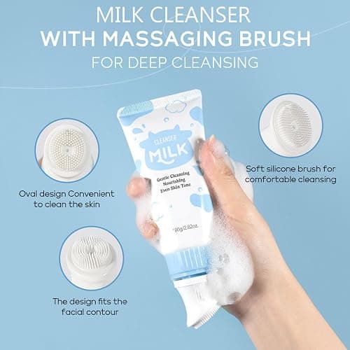 INSEEK Milk Skin Care Set for Kids & Teens, Gentle & Natural Formula Skin Care Routine Kit, Daily Moisturizing, Improve Dull Skin, For Soft, Supple-Looking Skin, Skincare Gift Set for Women Girl thumbnail 4