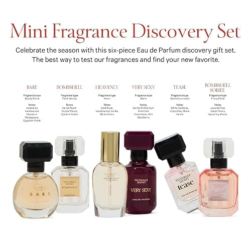 Victoria's Secret Mini Eau de Parfum Discovery Gift Set: Bombshell, Bombshell Magic, Tease, Bare, Very Sexy, & Heavenly thumbnail 2