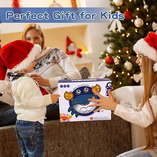 Jiosdo Badewannenspielzeug, Krabbe Badespielzeug Bubble Mit Musik, Badespielzeug Baby, Badewanne Spielzeug Wasserspielzeug Kinder, Geschenke für Jungen und Mädchen (blau) thumbnail 2