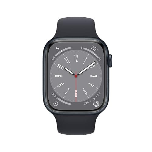 Apple Watch Series 8 [GPS, 45mm] - Midnight Aluminum Case with Midnight Sport Band, M/L (Renewed) thumbnail 2
