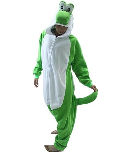 Adult Unisex Pink Yoshi Kigurumi Onesie Suit Halloween Christmas Anime Pajamas Green Yoshi Cosplay Costumes Disfraz Couple - Image 1