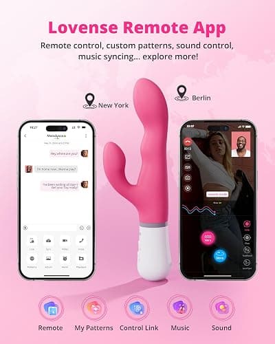 LOVENSE Nora Rabbit Vibrator with Remote, Rotating Dildo Rabbit G Spot Clitoral Stimulator Adult Sex Toys & Games App Controlled with 10,000+ Vibration Modes Long Distance Vibrator for Women Couple thumbnail 3