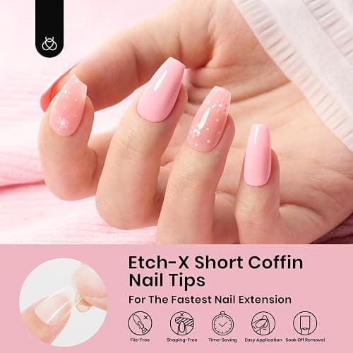 Beetles Short Coffin Nail Tips 576 PCS Half Matte Pre-shape Short Coffin Fake Nails 12 Sizes Full Cover Acrylic False Nails Nail Extension DIY Manicure Gifts for Women thumbnail 4