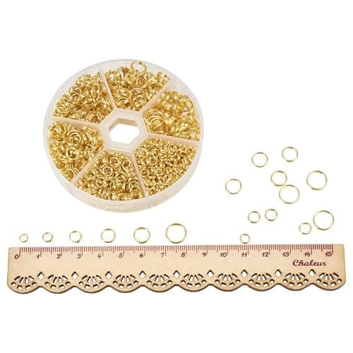 PandaHall Elite 1 Box Split Rings Jump Ring 4-10mm Gold Color for Jewelry Making thumbnail 3