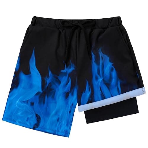 Latnnut Boys Swim Trunks with Compression Liner Quick Dry Beach Shorts Big Kids Bathing Suit Board Shorts Swimwear 5-16Y - Image 1