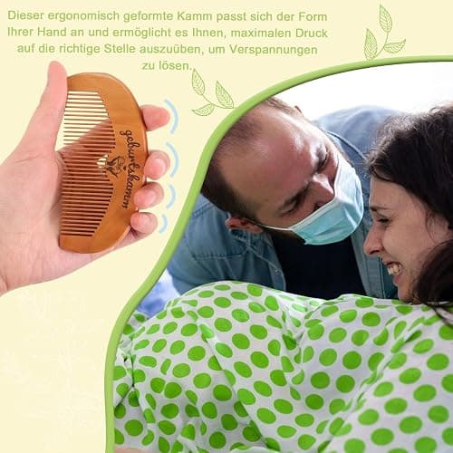 Kaempe Geburtskamm Wehenkamm, Holzkamm, Schwangerschaft Geschenk Für Mutter, Kamm Holz, Birth Comb, für Angstlinderung, Natürliche Schmerzlinderung, Stresslinderung thumbnail 4