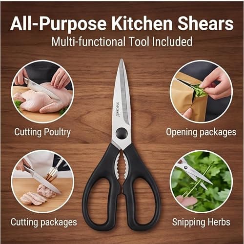 McCook® Knife Sets,German Stainless Steel Knife Block Sets with Built-in Sharpener thumbnail 8