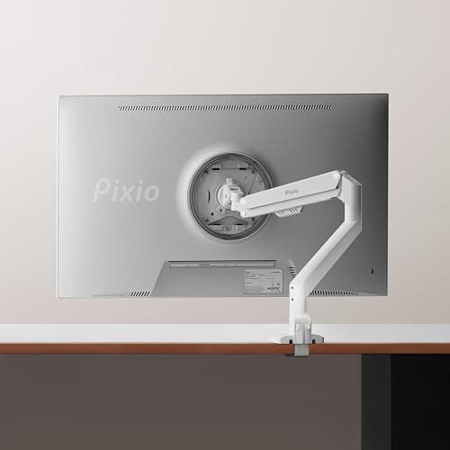 Pixio PX248 Wave White 24 inch 200Hz Refresh Rate FHD 1080p Resolution Fast IPS Panel 1ms GTG Response Time Gaming Monitor and PS1S Wave White Single Monitor Arm - Fits up to 32 inches and 19.8lbs thumbnail 9
