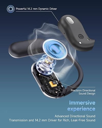 Mosyxe AI Translation Earbuds Real Time 144 Language Translator Earbuds for iPhone and Android Translation Headphones Translating Device for Travel Business Learning with Charging Case thumbnail 3
