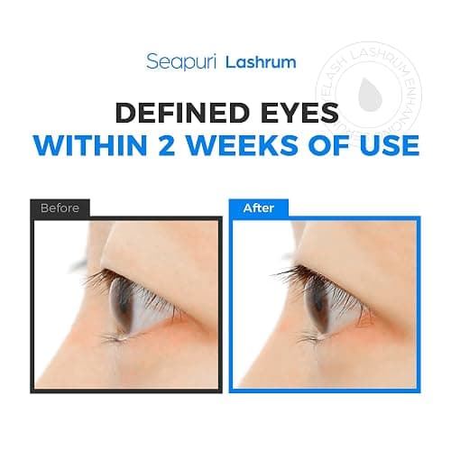 Seapuri Lashrum Eyelash Enhancing Serum | Lash Growth Serum with Caffeine, Peptide & Biotin | for Longer, Fuller Lashes | Dual Brush for Precise & Full Application | Non-Irritating, Daily Use thumbnail 2