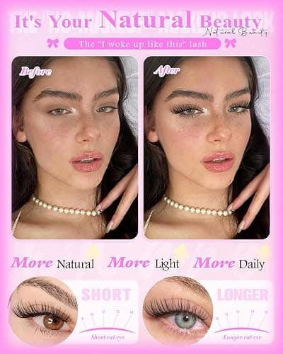 Wispy Lash Clusters Kit Venus Invisible Band Eyelash Clusters 8-16mm Lash Extension Kit Natural Lashes Clusters Eyelash Extension Kit with Thin Band Lash Cluster Clear Lash Glue and Tweezers by Wtvane thumbnail 2