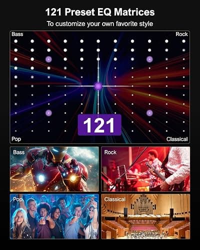ULTIMEA 7.1ch Surround Sound Bar for Smart TV, 330W Peak Power, Virtual Surround Sound System for TV, Home Theater Soundbar with 4 Surround Speakers, App Control, Opt/AUX/BT, Aura A40 (2026 Upgraded) thumbnail 6
