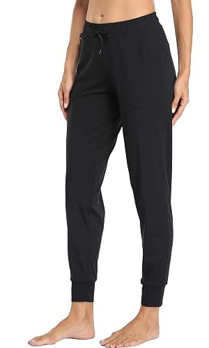 Oalka Women's Joggers High Waist Yoga Pockets Sweatpants | Stretchy, Comfortable, Lightweight, Sports, Workouts, Running, Gym, Casual, Athletic, Travel Trousers For Women thumbnail 6