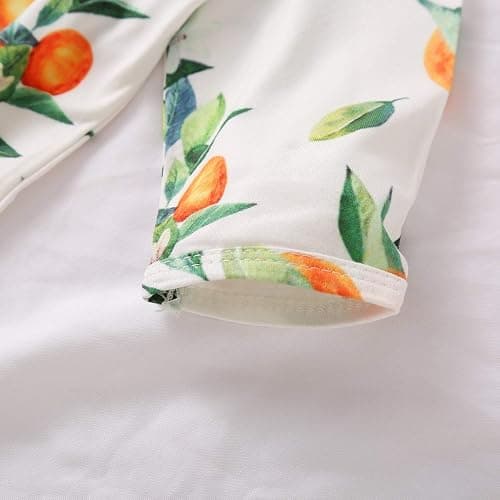 Moru Infant Baby Girls Cotton Sleeper Gowns Organic Cotton Floral Kimono Knotted Gown thumbnail 5