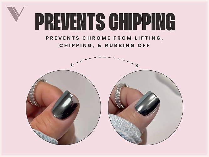 V Beauty Pure Chrome Nail Bond - Chrome Base Coat, Precise Powder Placement with Maximum Retention, Beginner-Friendly Formula, Protects Against Lifting and Chipping - 15 mL thumbnail 3