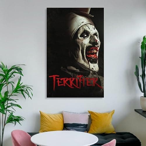 KONEO Terrifier Movie Poster Canvas Poster Wall Art Decor Print Picture Paintings for Living Room Bedroom Decoration Unframe:24x36inch(60x90cm) thumbnail 6